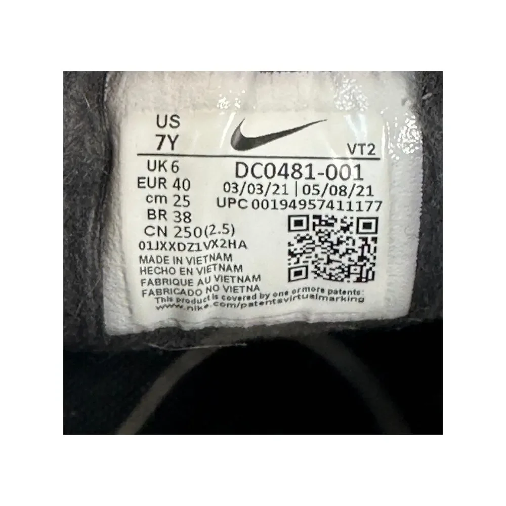 Nike Waffle One Black White Mesh Suede Sneakers Boys 7Y Low Top Womens 8.5
